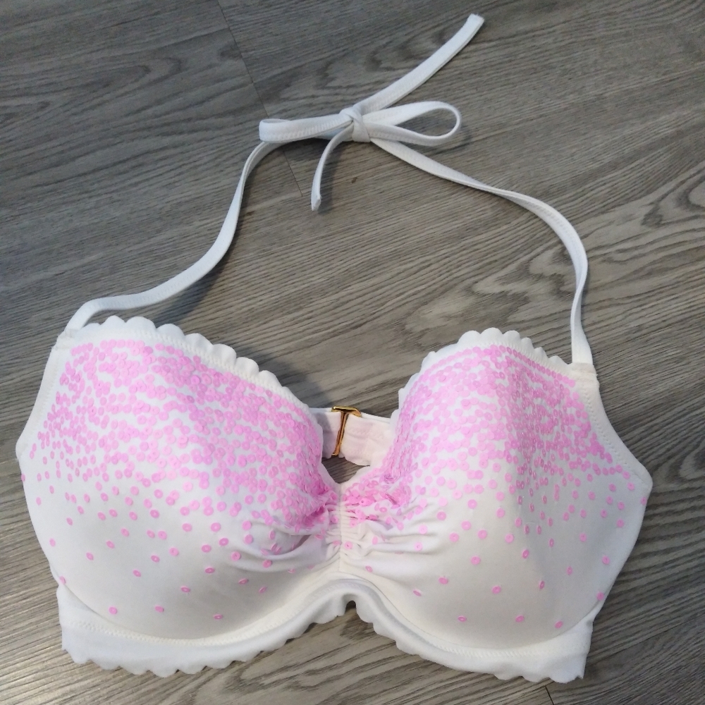 Victoria Secret Scalloped Halter Bikini Top